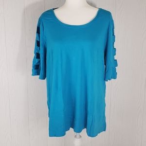 Kim Roger's Curvy Top with Cut Out Sleeves…